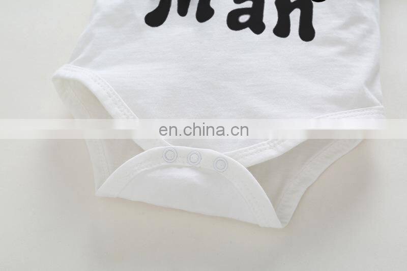 Baby Boy Clothes Romper And Trousers 3PCS Outfits Whiskers Baby Boy Romper Set