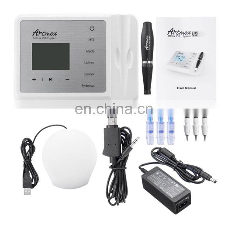 Professional Eyebrow Eyeliner Lips Micropigmentation Permanent Makeup Artmex V9 Tattoo Machine