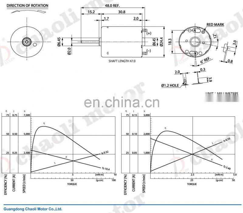 12v 0.45w cl-rf370cb micro dc motor