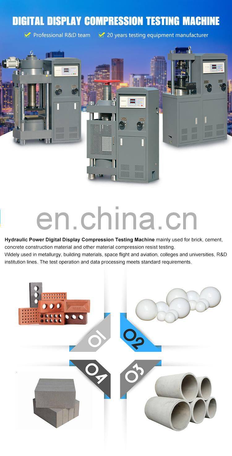 YES-2000 Digital Concrete Compression Pressure Testing Machine Price