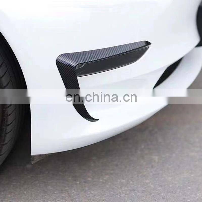 Used For Tesla Model 3 Style Carbon Fiber Front bumper trim for New Tesla model 3 Auto accessories