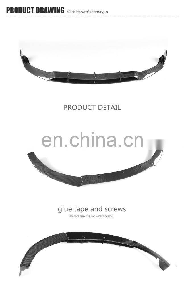 Carbon fiber front bumper chin lip spoiler for Mercedes-Benz W205 C63 2015-2017