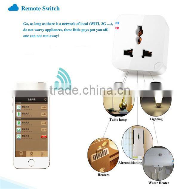 Intelligent home system Smart home WIFI Socket with smart phone Android & IOS APP for Remote control home security