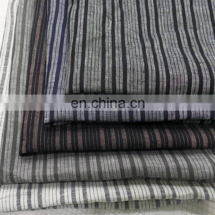 Pure linen striped dress fabric yarn-dyed linen striped fabric