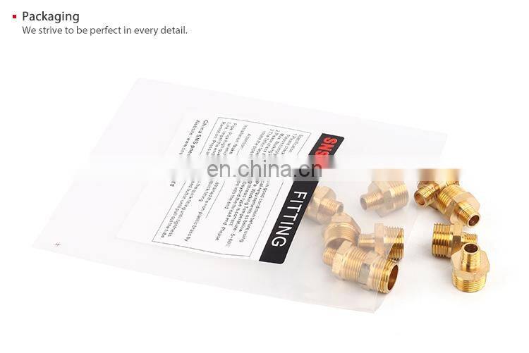 SNS BW Series pneumatic double male thread straight extension connector adapter brass quick coupler pipe fitting