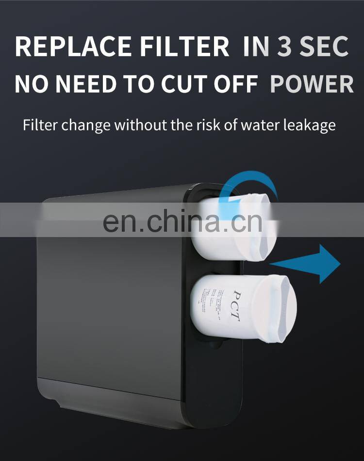 Quality Home Purification Under Sink reverse osmosis System water purifier Alkaline Water Filters black 600G life reminder