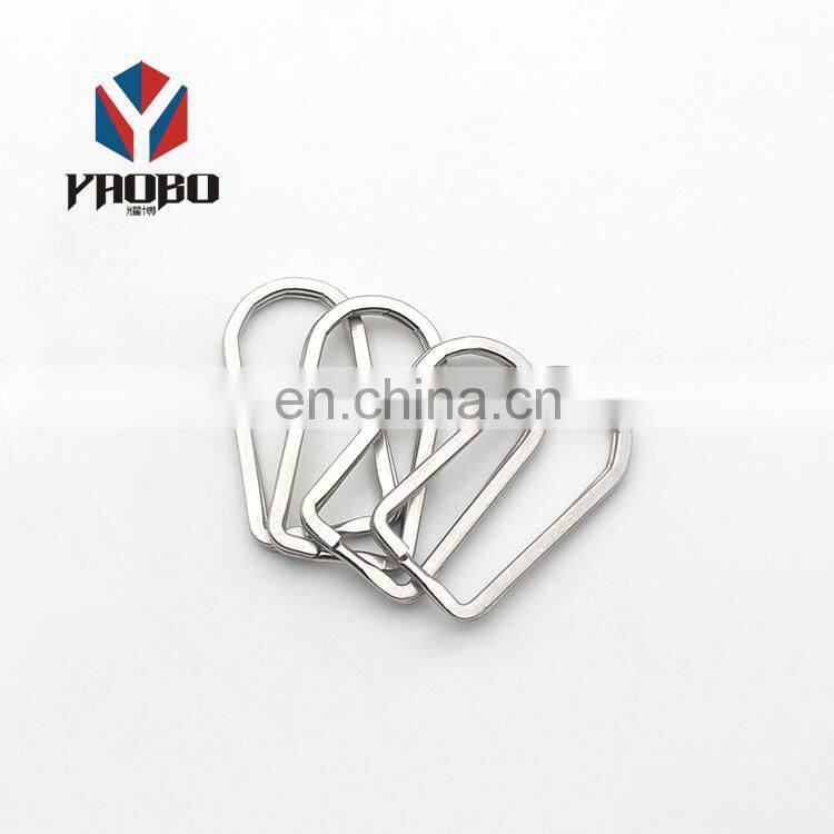 Custom Metal D Shaped Flat Split Key Ring Keychain Key Ring Accessories