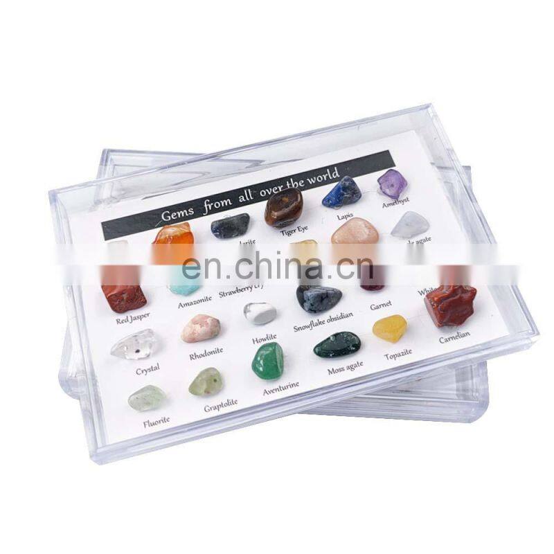 Natural Stone Gemstone Beads Agate Khambhat Rocks And Crystal Specimens Set Natural Mineral Teaching Specimen In Gift Box
