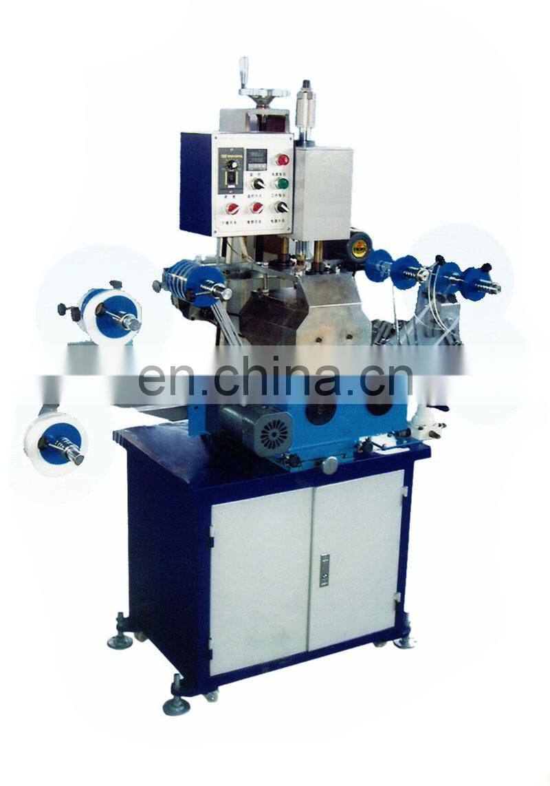 UT12 Fully Automatic Garment Elastic Ribbon Hot Foil Stamping Machine, Textile Fabric Satin Label Roll Heat Transfer Press