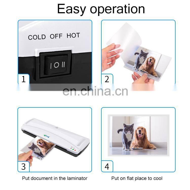 New Design Paper Pouch Lamin A3 A4 Para Plastificar Sheet Hot & Cold Desktop Automatic Laminating Machine