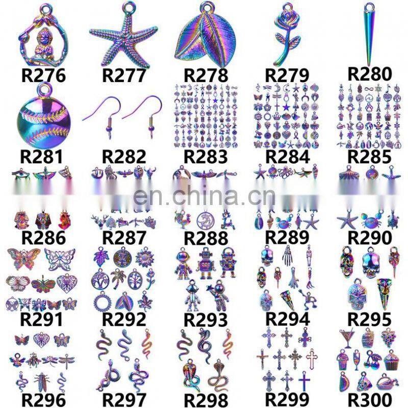 100Pcs Mixed Colorful Metal Animals Charms Beads For Jewelry Making DIY Bracelet Pendant Necklace Accessories Findings