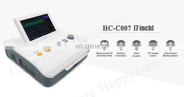 HC-C007 Top quality Medical 7 inch CTG Fetal Monitor for sale /Digital fetal heartbeat monitor