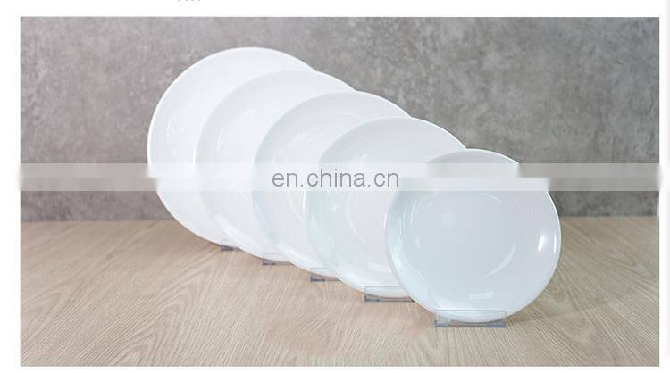 Restaurant Hotel supply unbreakable super ware ceramic like melamine dinner set