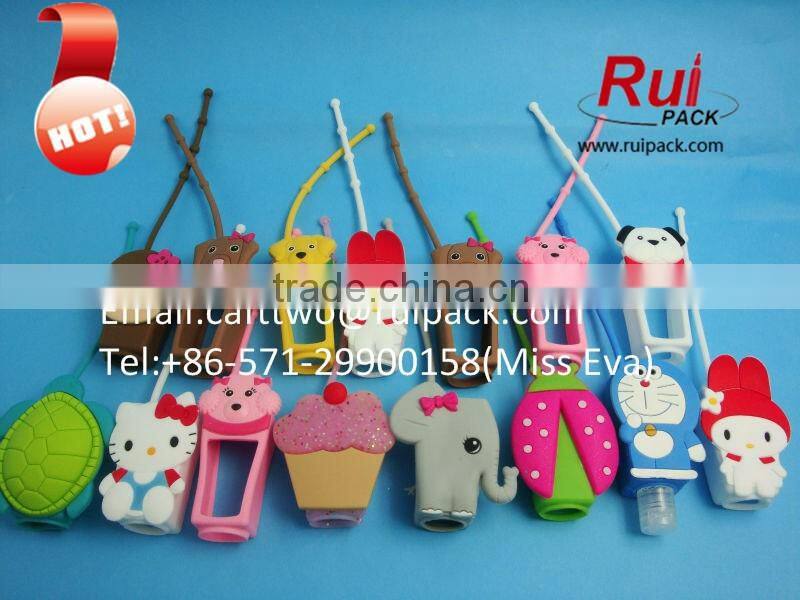 RUIPACK 98ml empty silicone bottle with hole, travel size silicone bottles / containers, hand washing liquid silicone gel tube