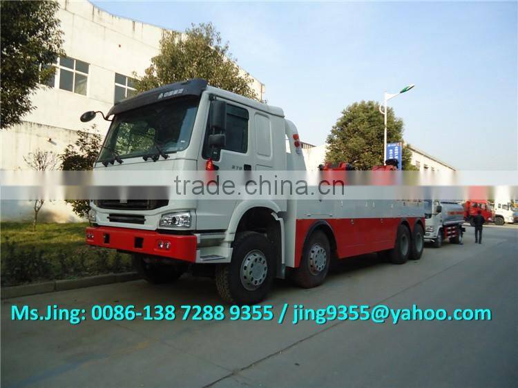 12 Wheels Heavy duty tow truck under lift wrecker truck 50-60 ton for sale