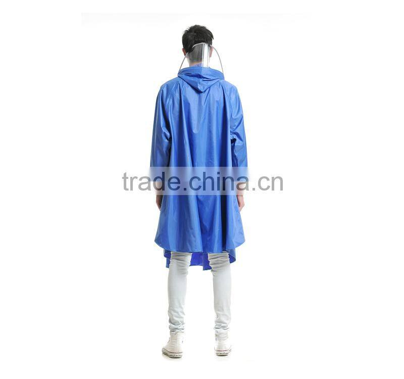 Long motorcycle rain poncho Raincoat with logo