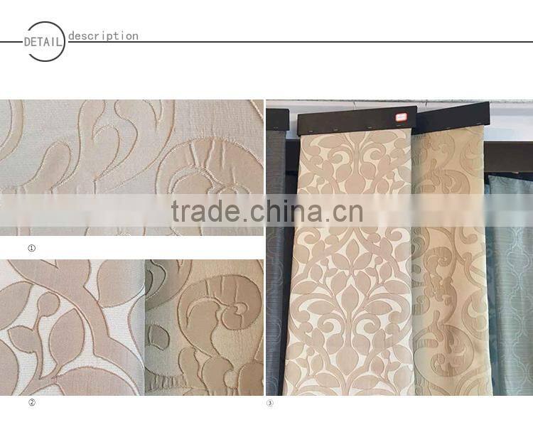 100% Polyester jacquard flower window curtain fabric