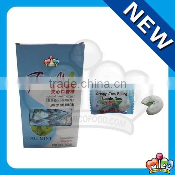 crispy mint round jam filling bubble gum