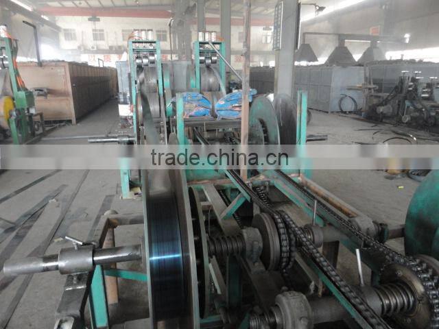 Hardened and tempered strip steel with yellow color