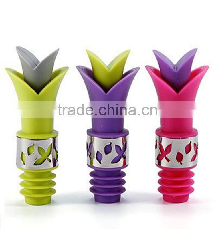 custom design silicone rubber wine bottle stopper