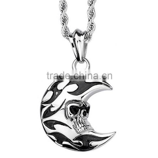 2015 Stainless steel moon necklace