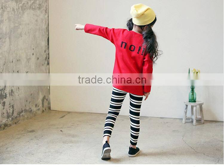 2015 Wholesale clothing 2pcs sets clothing for children christmas tight leggings with t-shirt sets autumn girls clothing sets