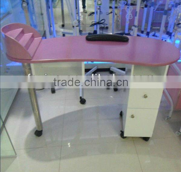 VY-8607C Beautiful pink nail salon equipment nail tables for sale