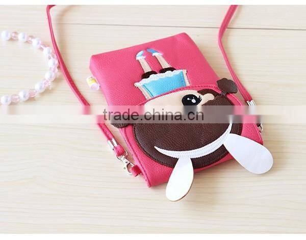 Wholesale cartoon small beauty girl mobile phone bag cell sling phone bag