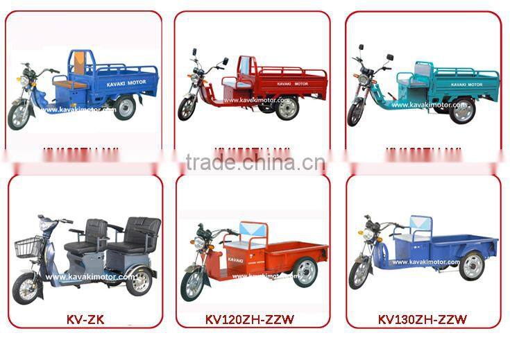 Electrio Coating Frame Kavaki Produce Good Quality Heavy Loading 3 Wheel Cargo Electric Tricycle