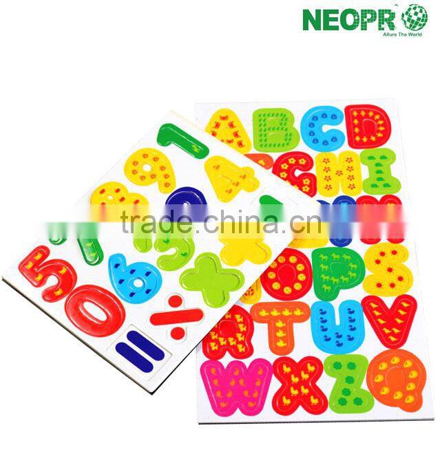 Eco-friendly EVA/PVC/Wooden alphabet puzzle for kids