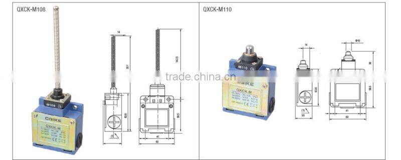 Metal thermoplastic roller tumbler directacting type QXCK-M proximity type limit switch