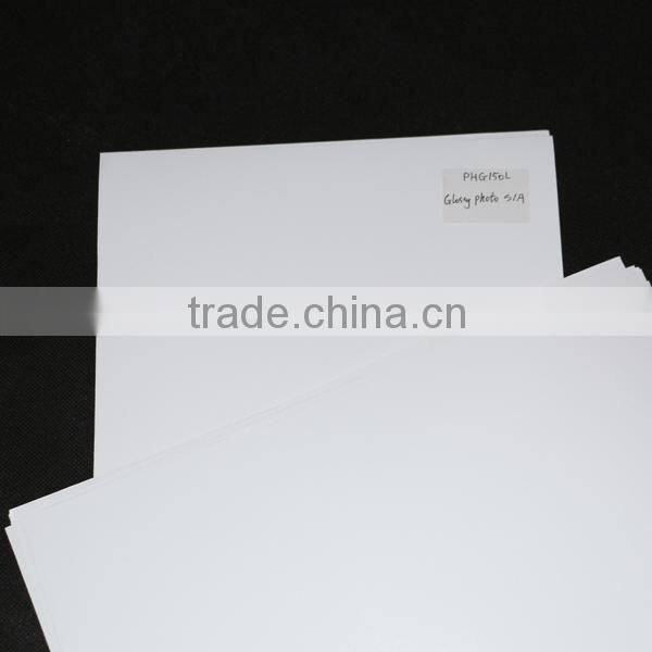 150gsm waterproof adhesive-backed a4 glossy photo paper for dye,pigment ink