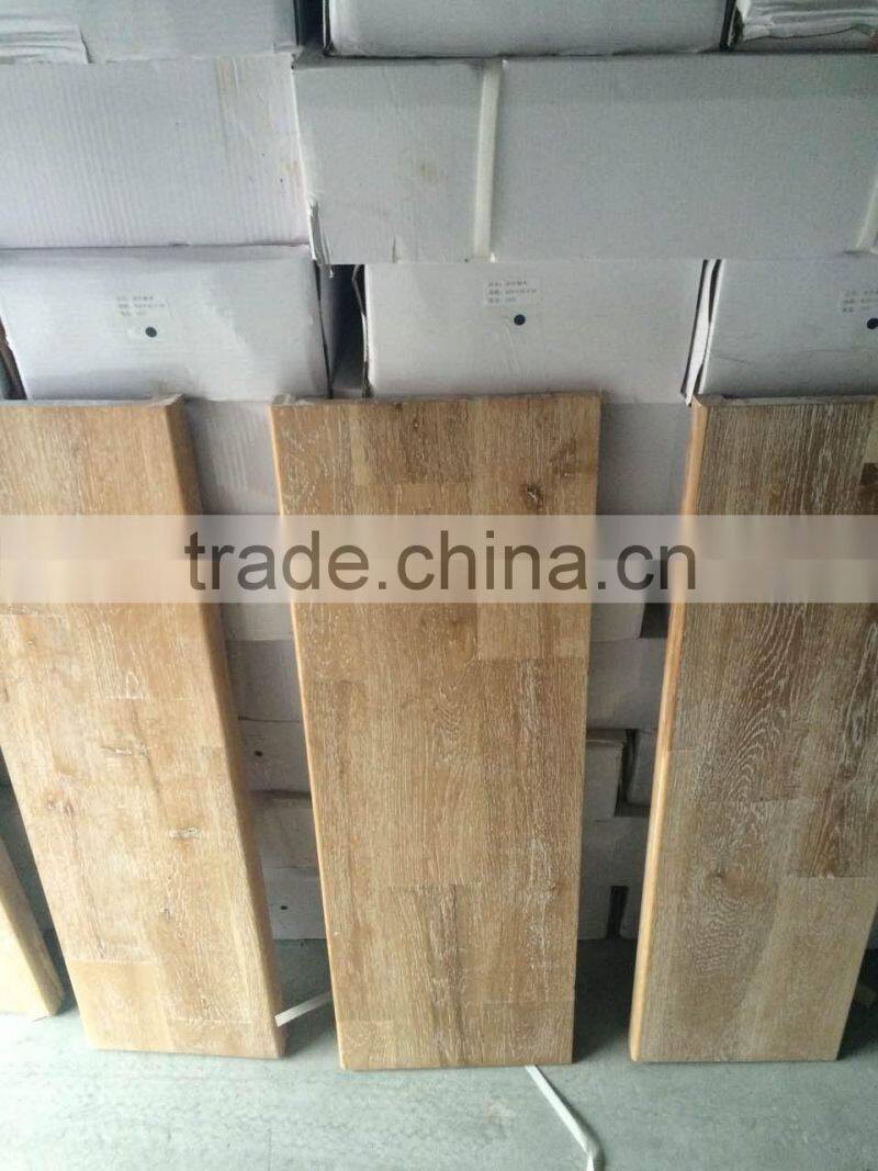 brushed white oak stair treads