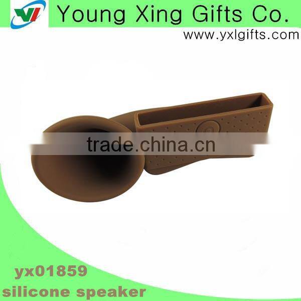 silicone phone speaker/sirlicone cellphone speaker