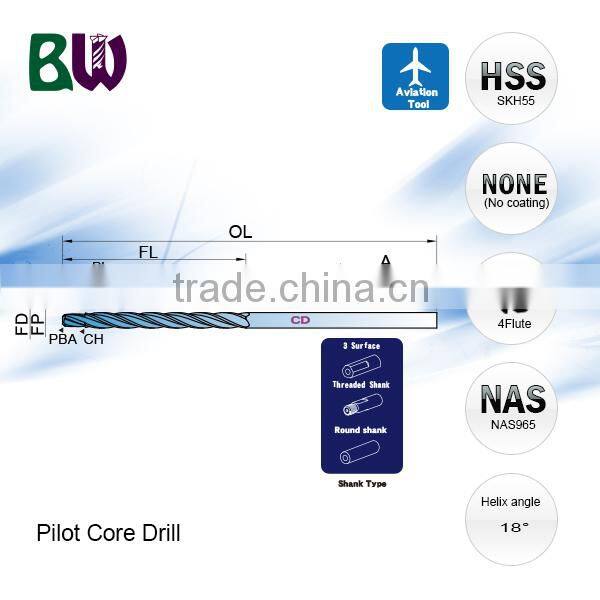 High Speed Steel Pilot Core Drill Bit For Electric Hand Drill Machine