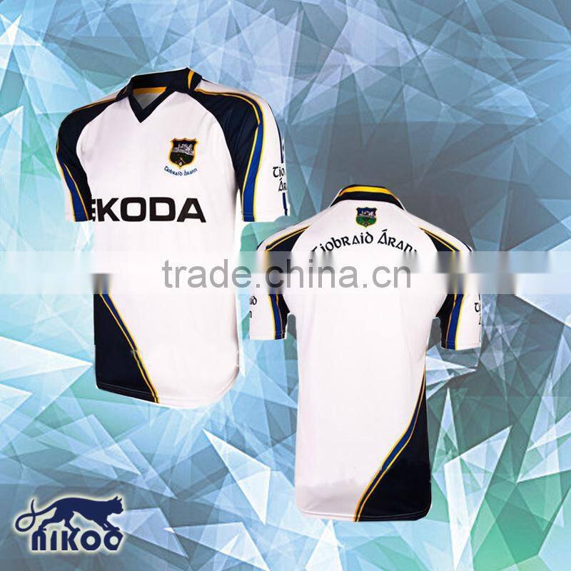Original soccer jersey white and black made in china