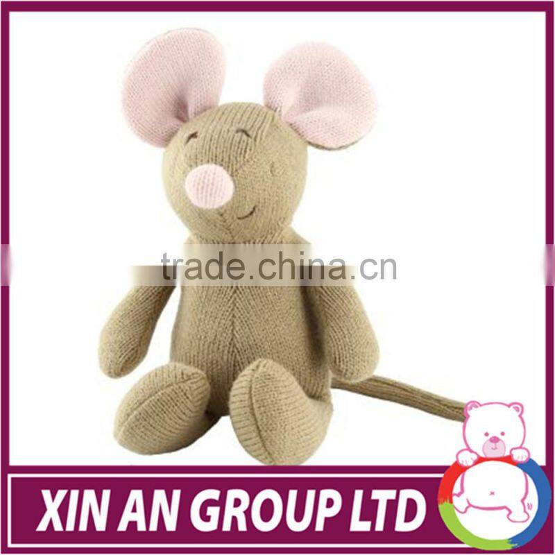 Custom baby gift soft animal shape knit toy