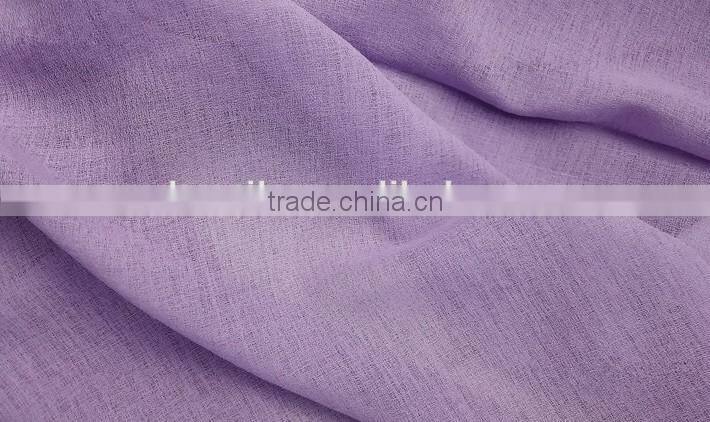 Plain coloured polyester linen curtain fabric