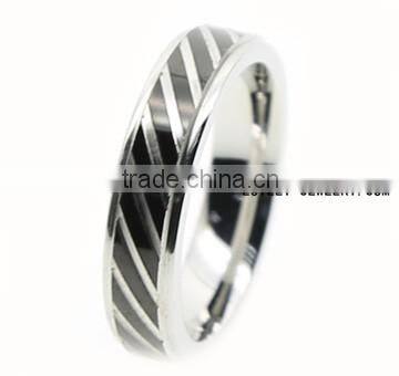 Stainless Steel perfect design knuckle ring engraved IP Black rings for men
