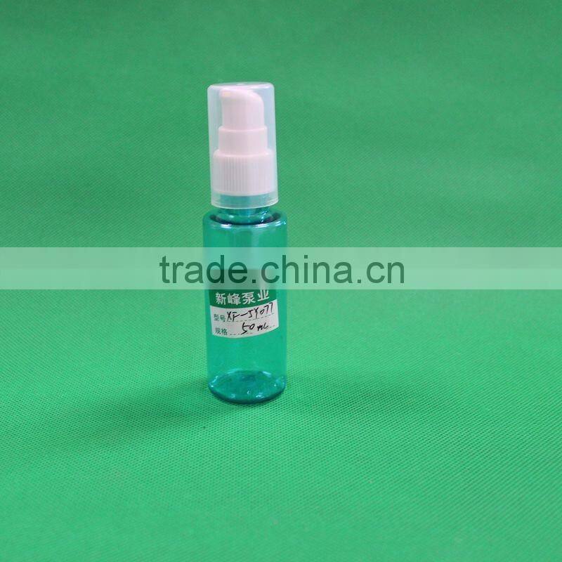 50MLplastic empty clear transparent PET bottle/jar with spray pump for cosmetic