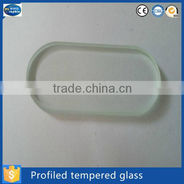 4mm sandblast tempered floodlight glass with straight flat edging