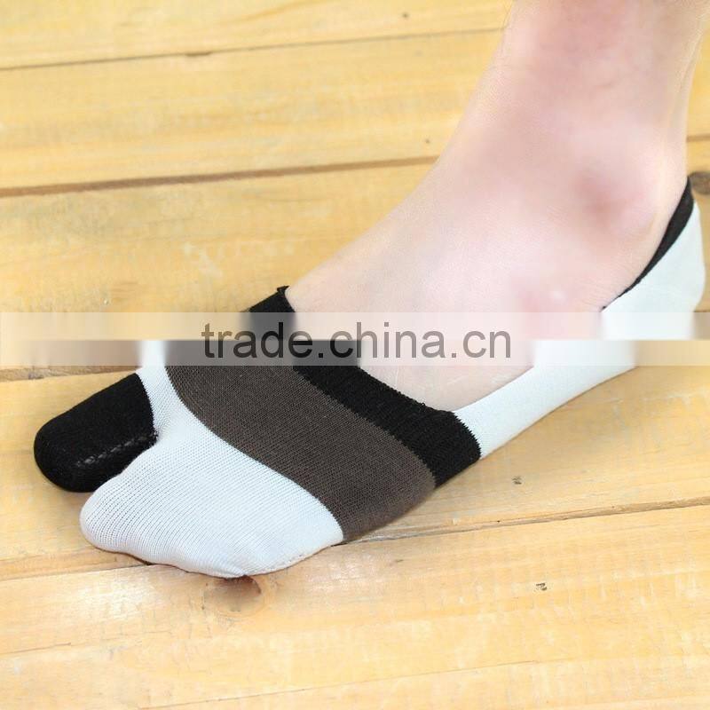 Man toe socks shallow mouth bamboo fiber stealth boat socks Peas shoes