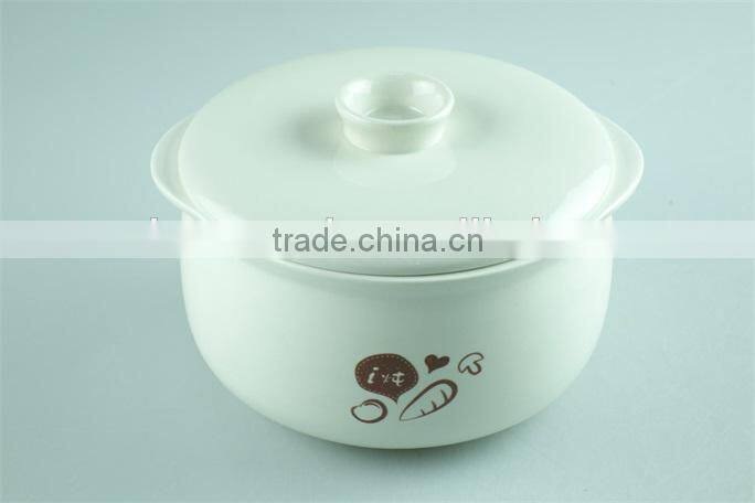 Kitchen utensil White Serveware Porcelain Serving soup Tureen with Lid