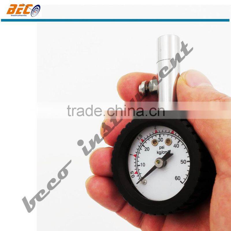 Tiny dial tire pressure gauge for cars