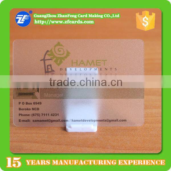 Custom CR80 Transparent Business Card Printed/ Clear Card Factory