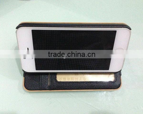 For iPhone wood case / wood iPhone case combined with real leather