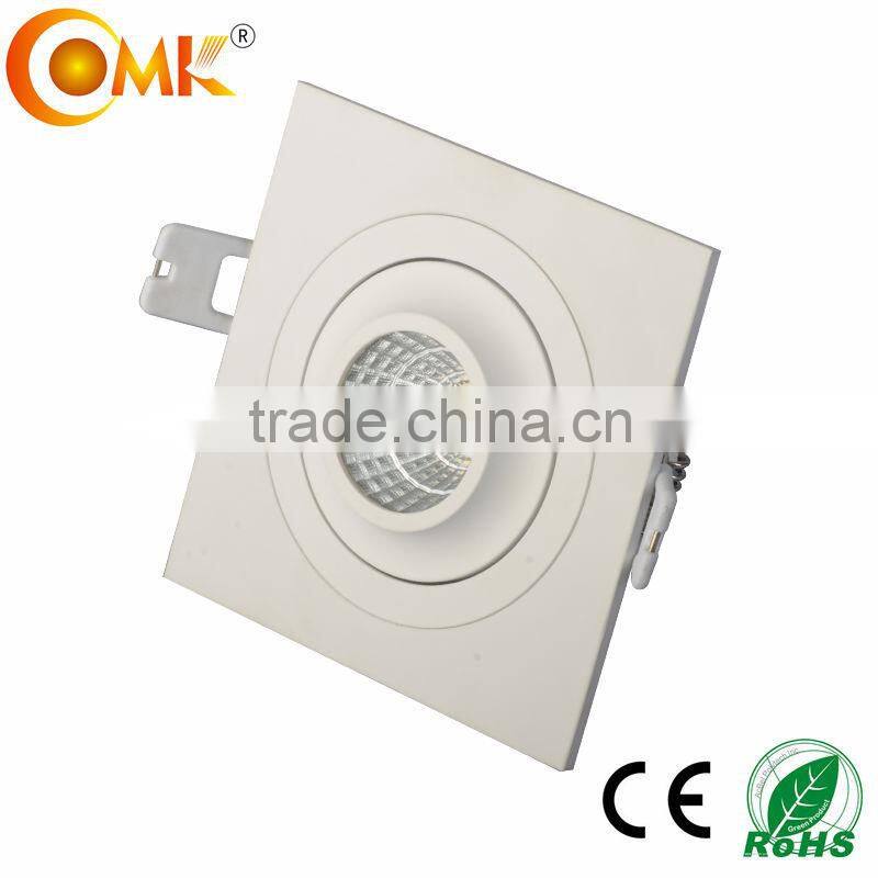 Square adjustable Recessed COB LED Downlight