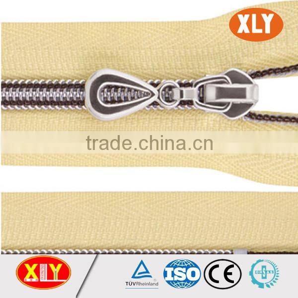 xly professional manufactuing of colorful printed zipper , nylon zipper