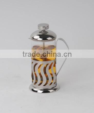 Stainless steel french press, glass coffee plunger, teacoffee maker