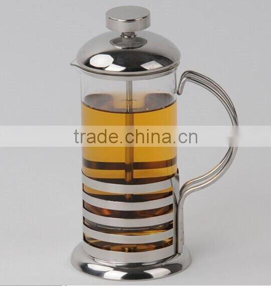 Stainless steel french press, glass coffee plunger, teacoffee maker